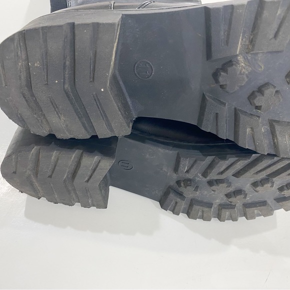 UNIVERSAL THREAD Black Carabel Riding Boots Vegan Leather Size 11 - Picture 9 of 12